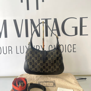 Borsa Jackie 1961 Denim Nero Gucci