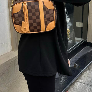 Borsa Valisette Souple BB Damier Ebène Louis Vuitton