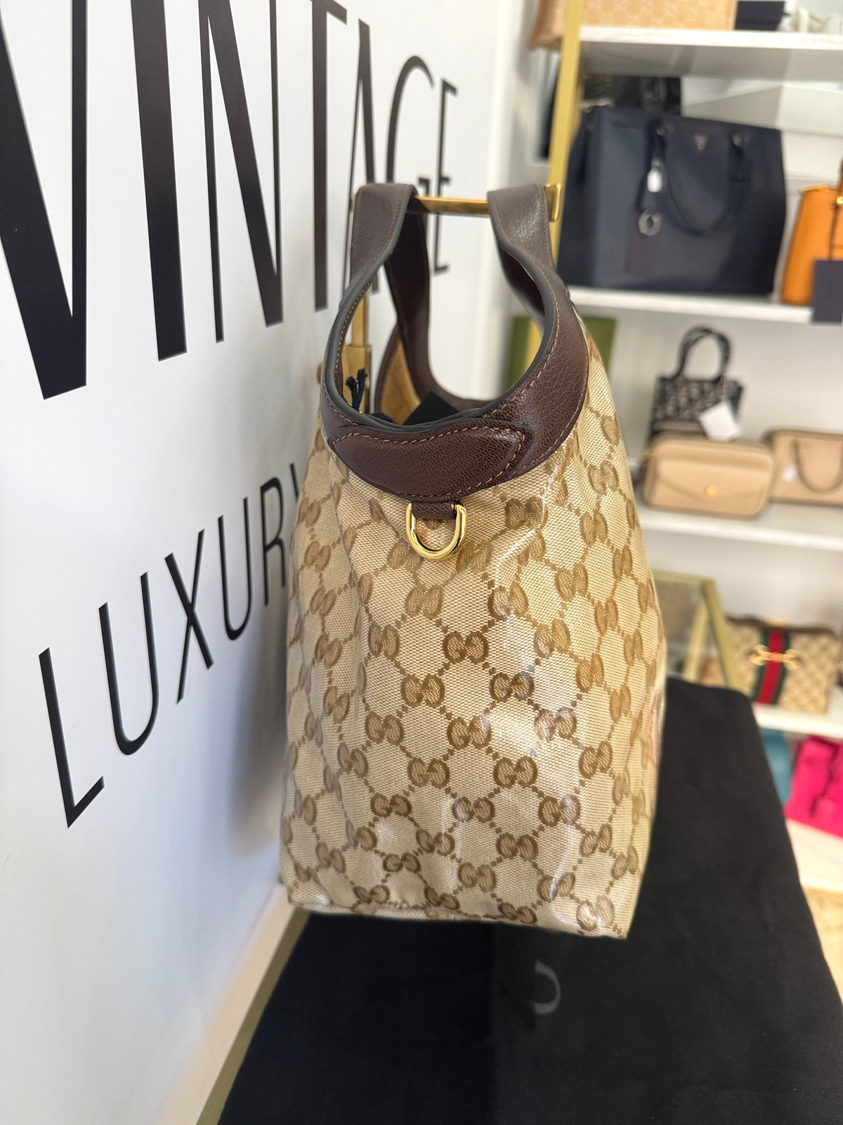 Borsa Shopping Giglio GG Crystal Gucci