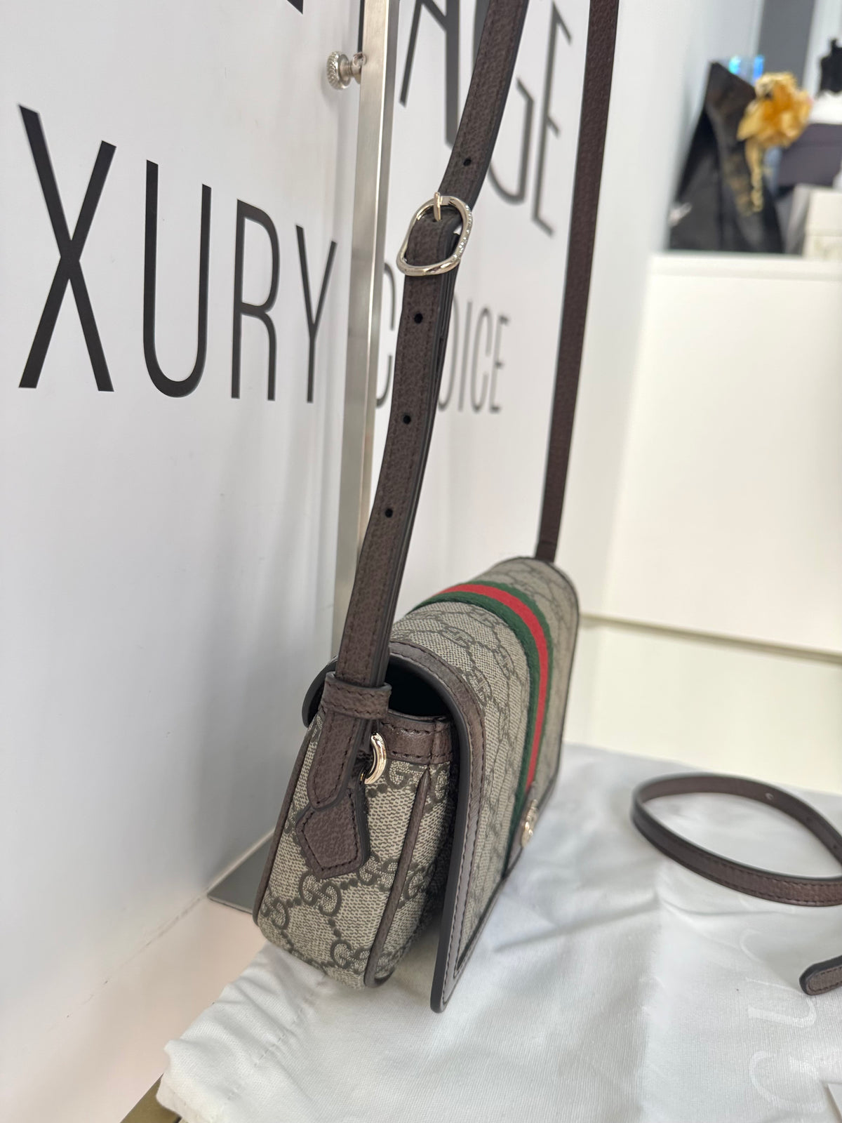 Borsa Ophidia GG Supreme hw oro Gucci