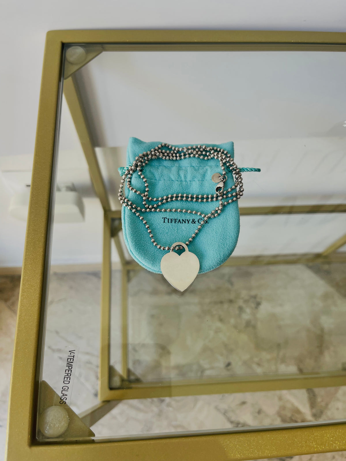 Collana a pallini cuore L Tiffany
