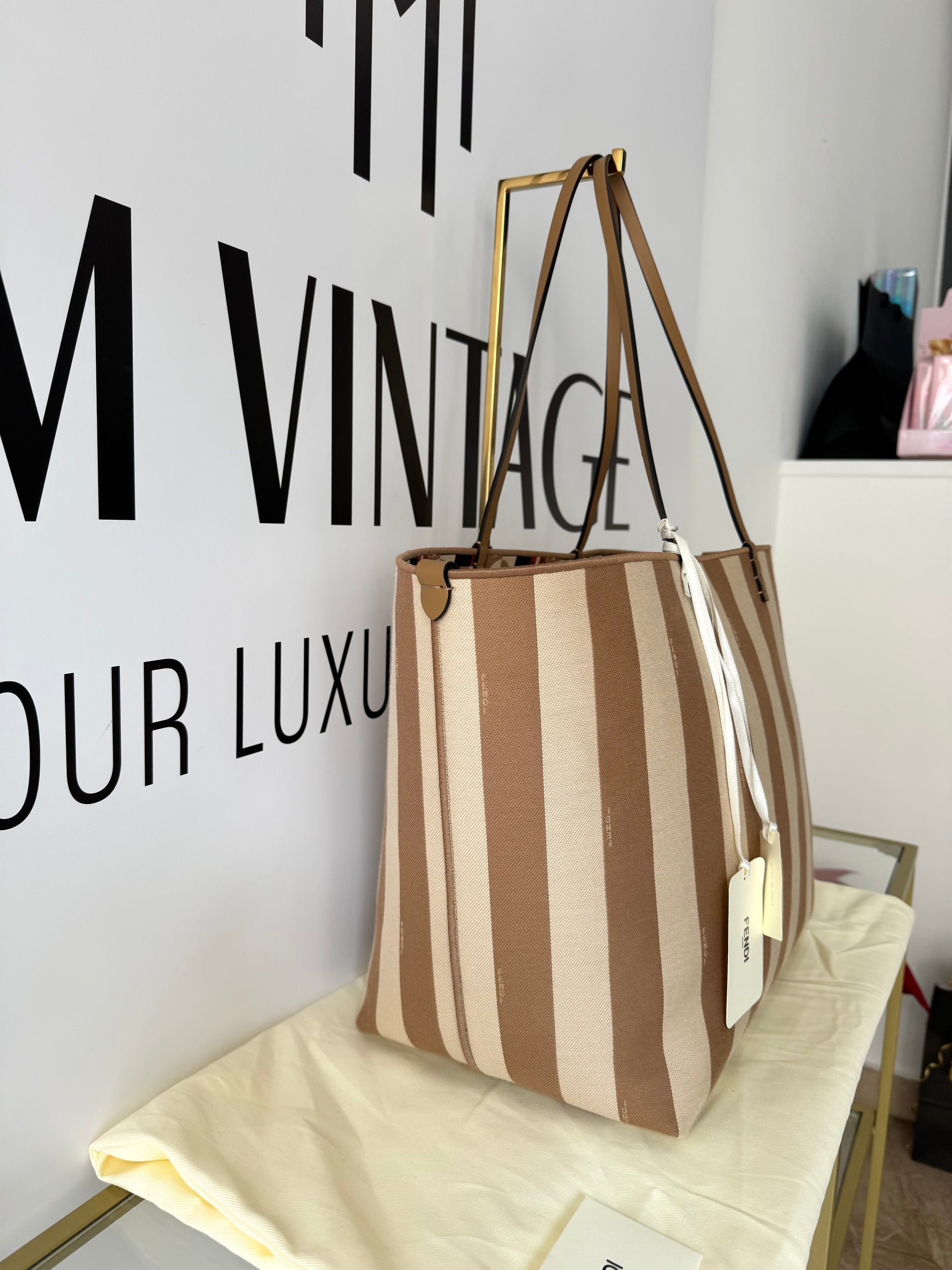 Borsa Shopping Roll Large Reversibile Fendi