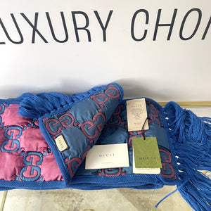 Sciarpa GG Trapuntata rosa/blu Gucci