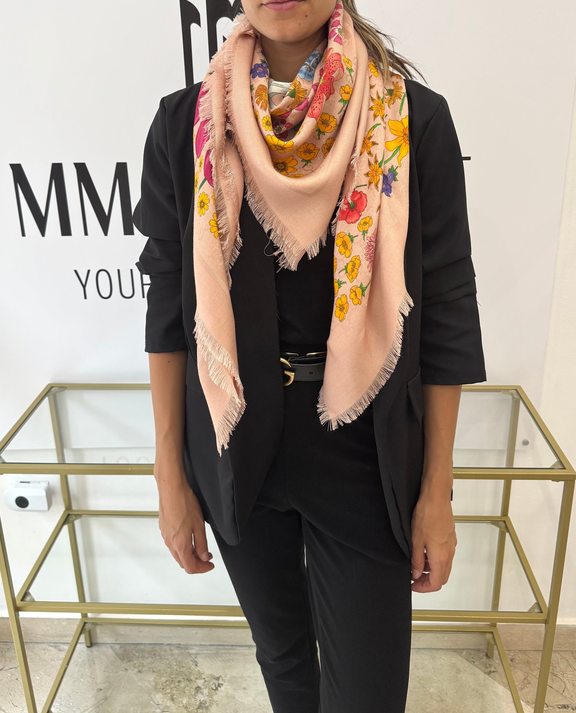 Foulard stampa Floreale Gucci