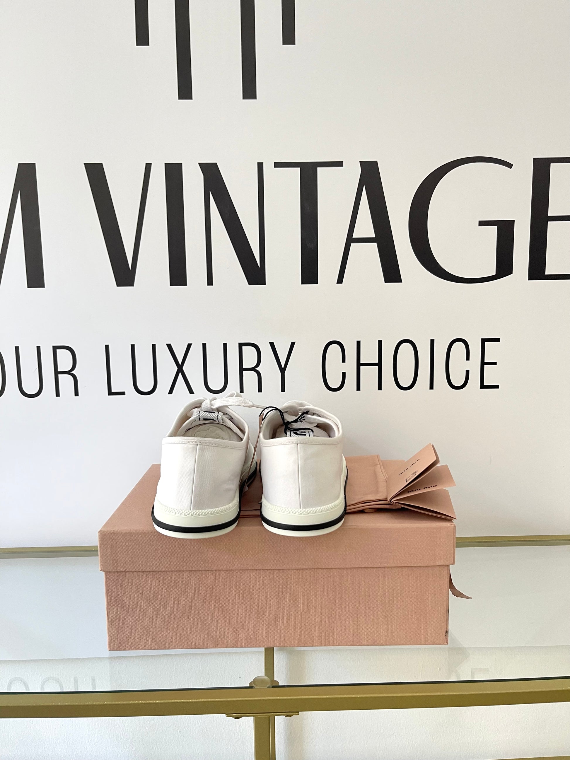 Sneakers con cristalli Miu Miu