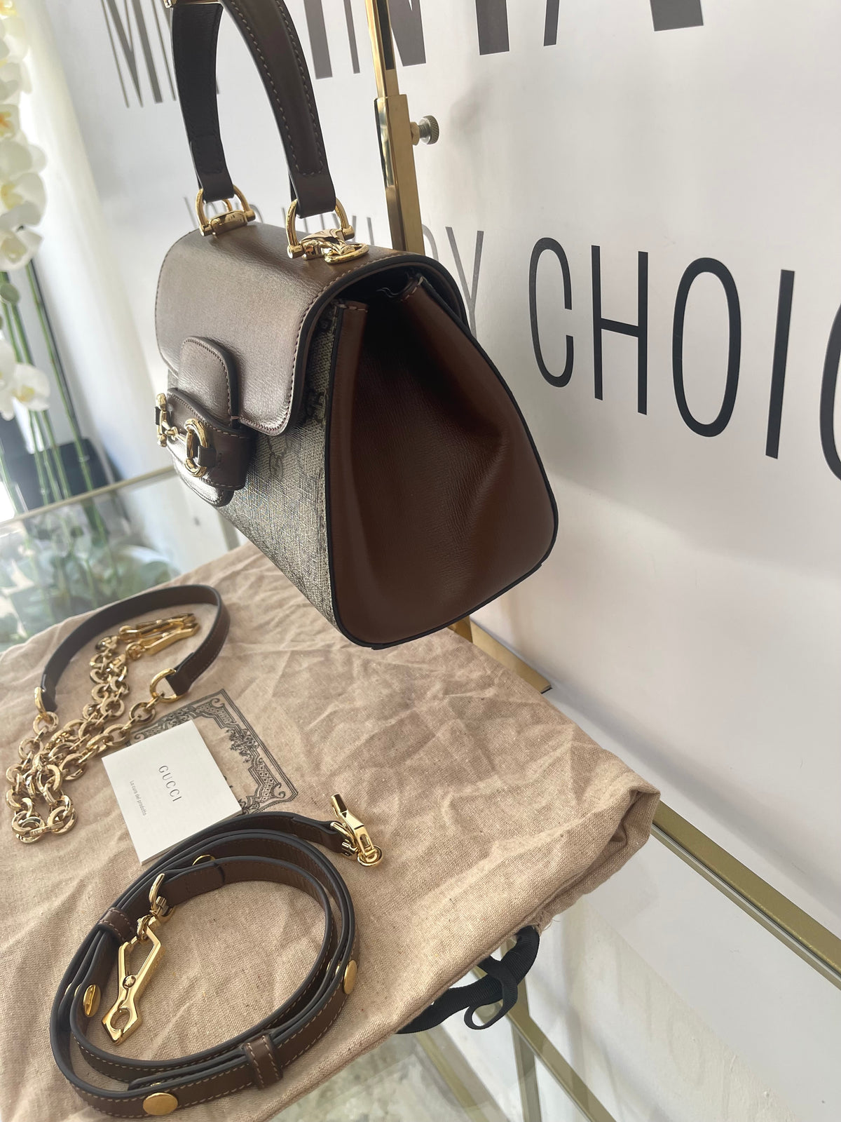 Borsa Horsebit 1955 GG Supreme Gucci
