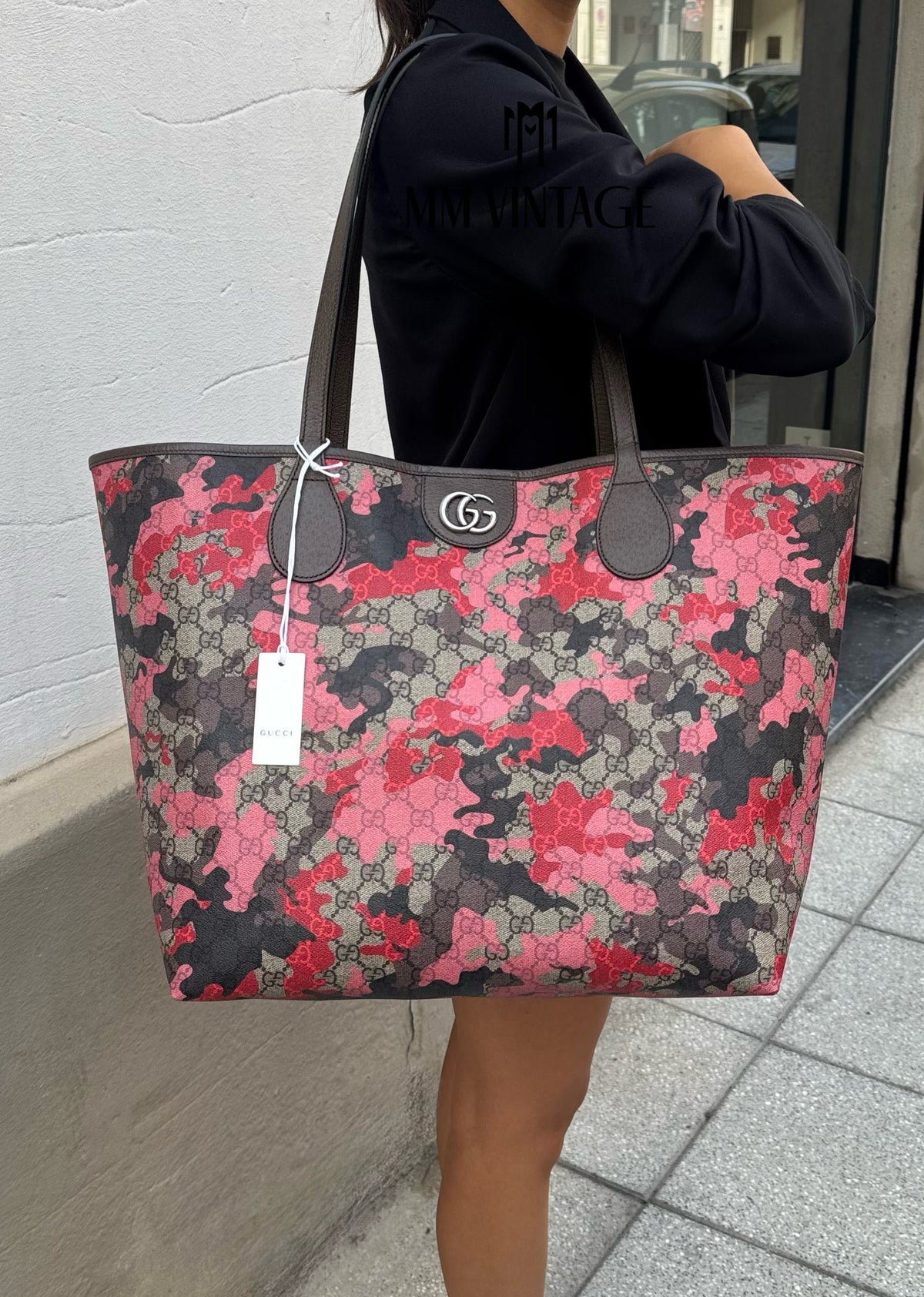 Borsa Shopping Camouflage GG Supreme Gucci