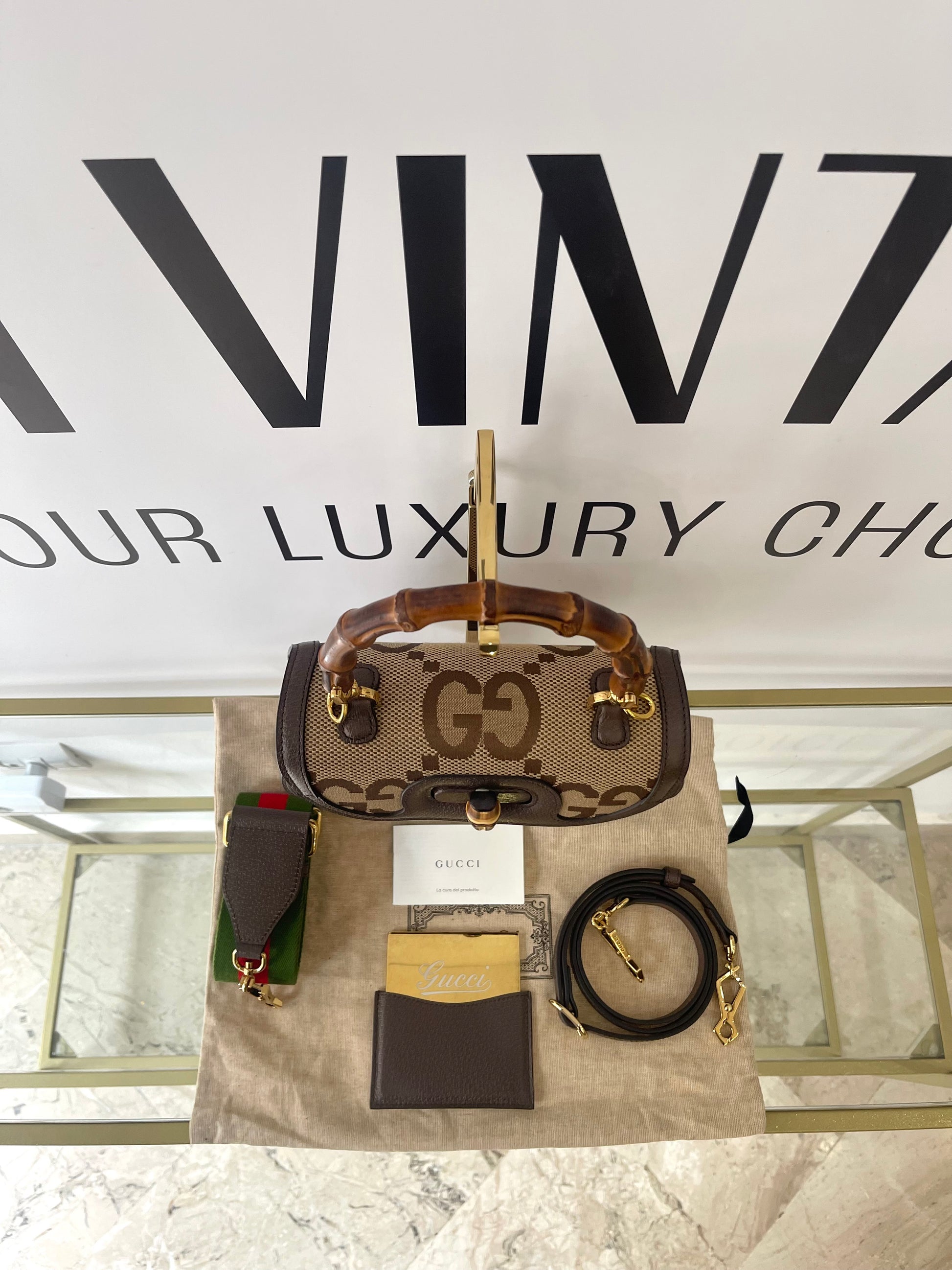 Borsa Bamboo 1947 Jumbo GG Gucci