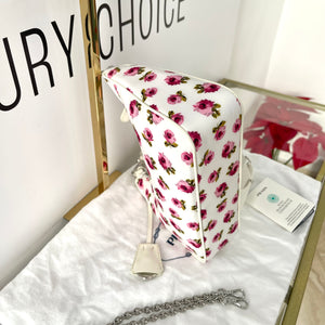 Borsa Re-Edition 2005 in Re-Nylon e Saffiano con motivo rose Prada