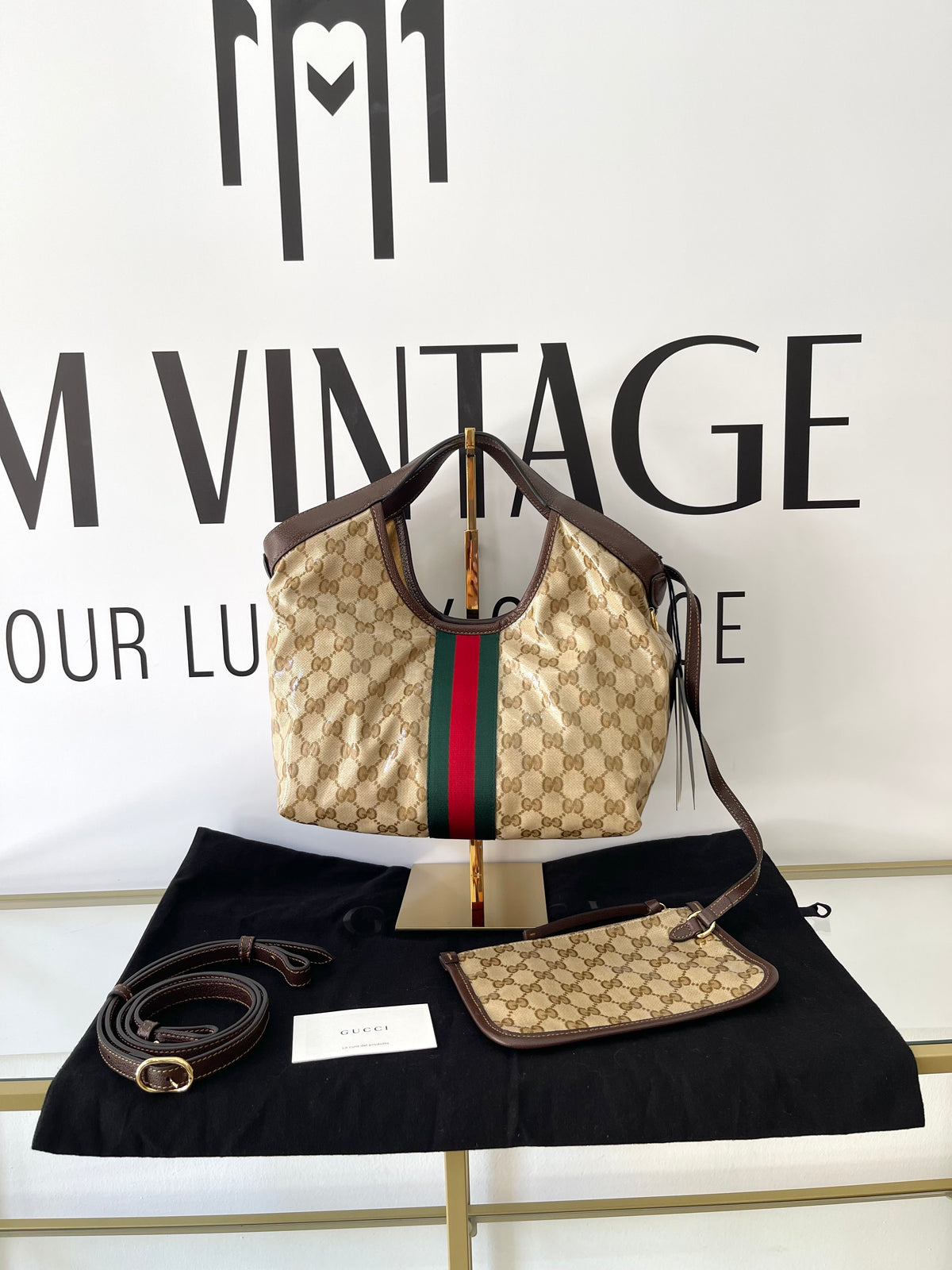 Borsa Shopping Giglio GG Crystal Gucci