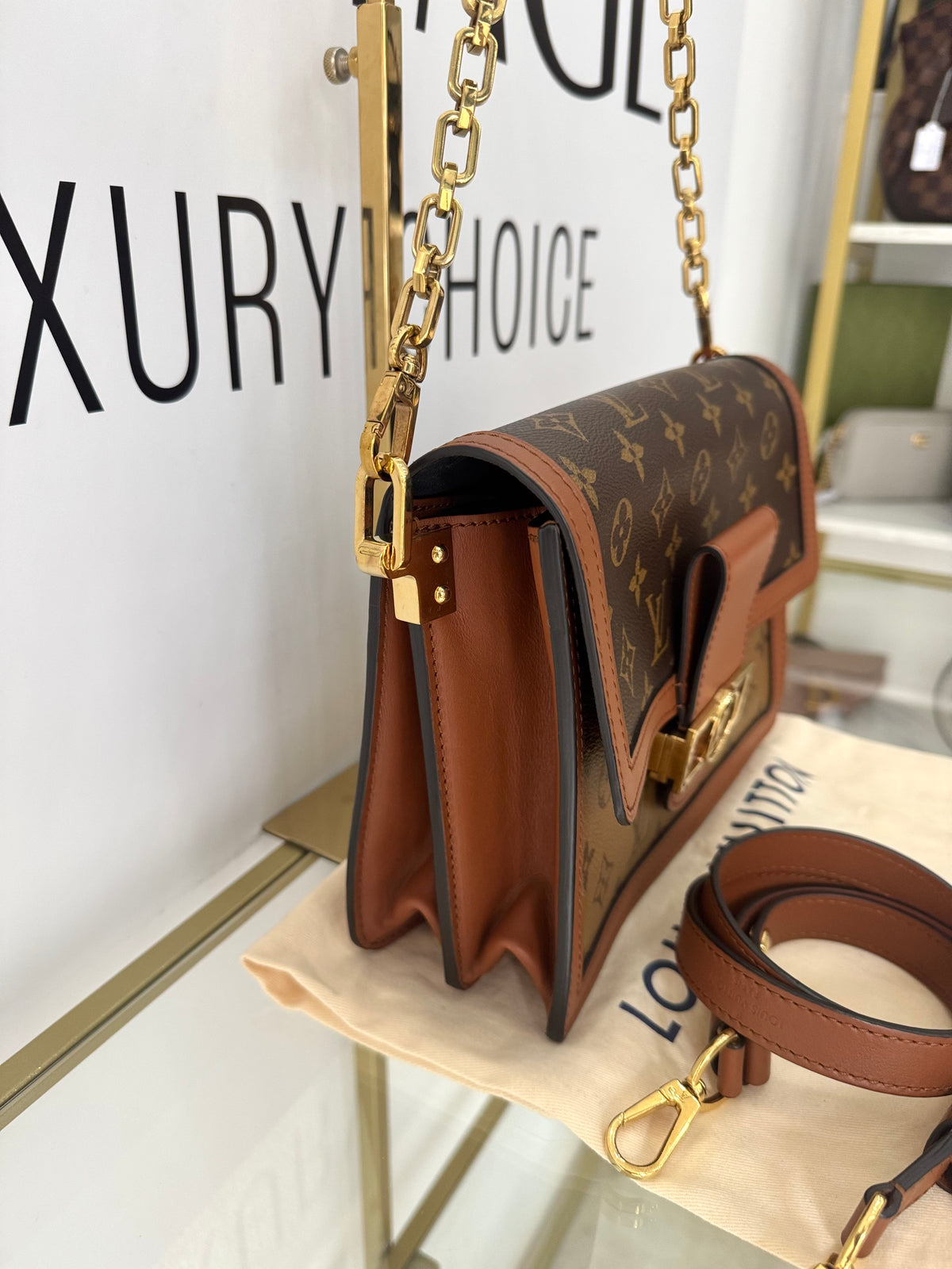 Borsa Dauphine MM Monogram/Monogram Reverse Louis Vuitton