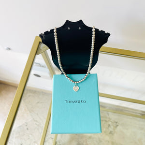 Collana Bead Cuore mini smaltato Tiffany