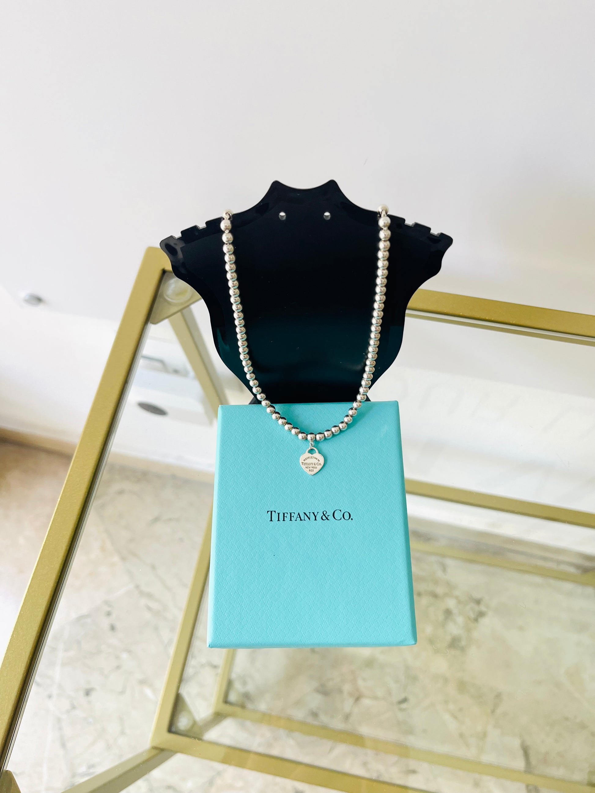 Collana Bead Cuore mini smaltato Tiffany