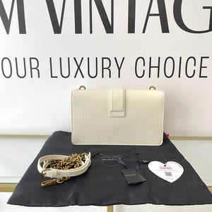 Borsa Love One Pinko in pelle borchie bianco