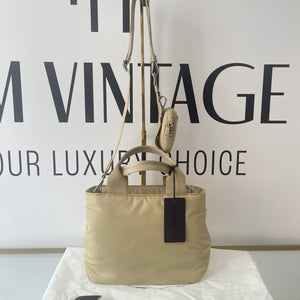 Borsa in Re-Nylon beige Prada