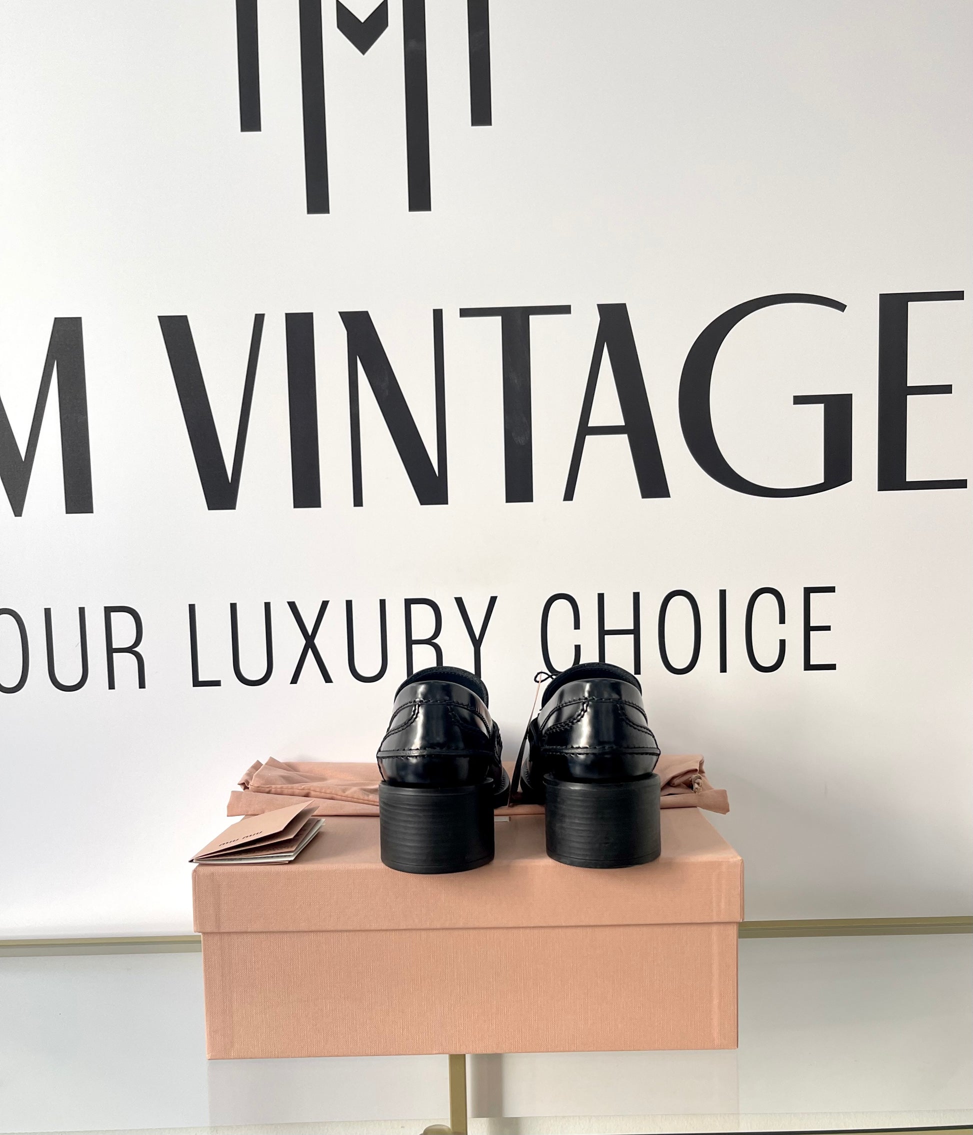 Mocassini in pelle spazzolata Miu Miu