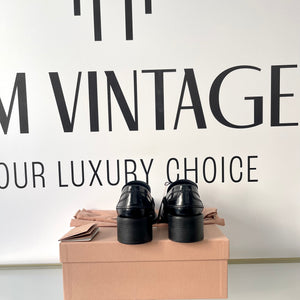 Mocassini in pelle spazzolata Miu Miu