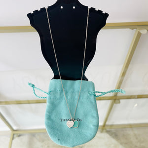 Girocollo cuori mini smaltato verde Tiffany