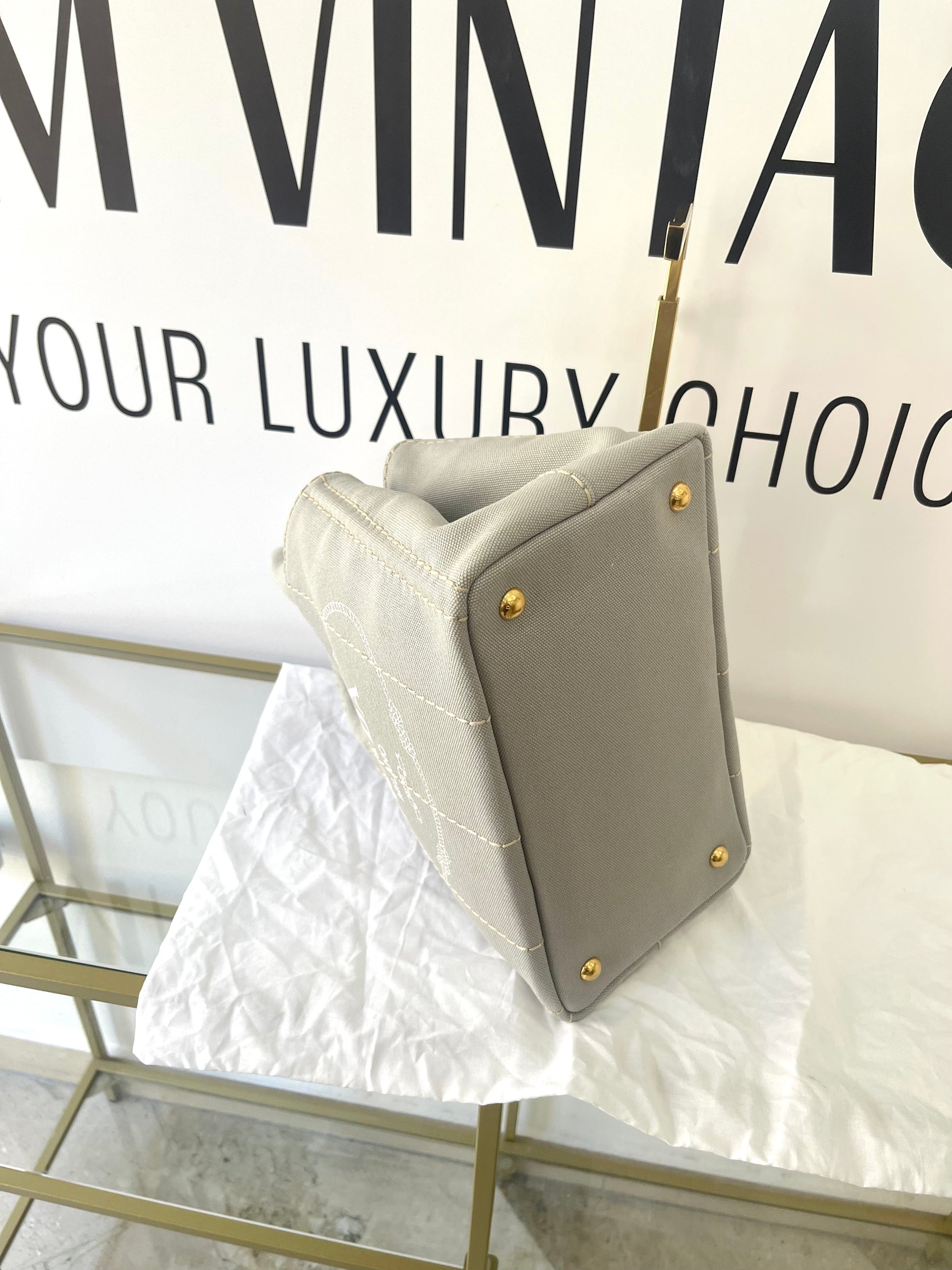 Borsa Shopping Bag Canapa Prada