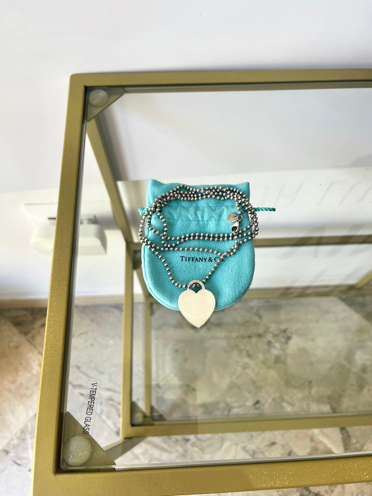 Collana a pallini cuore L Tiffany