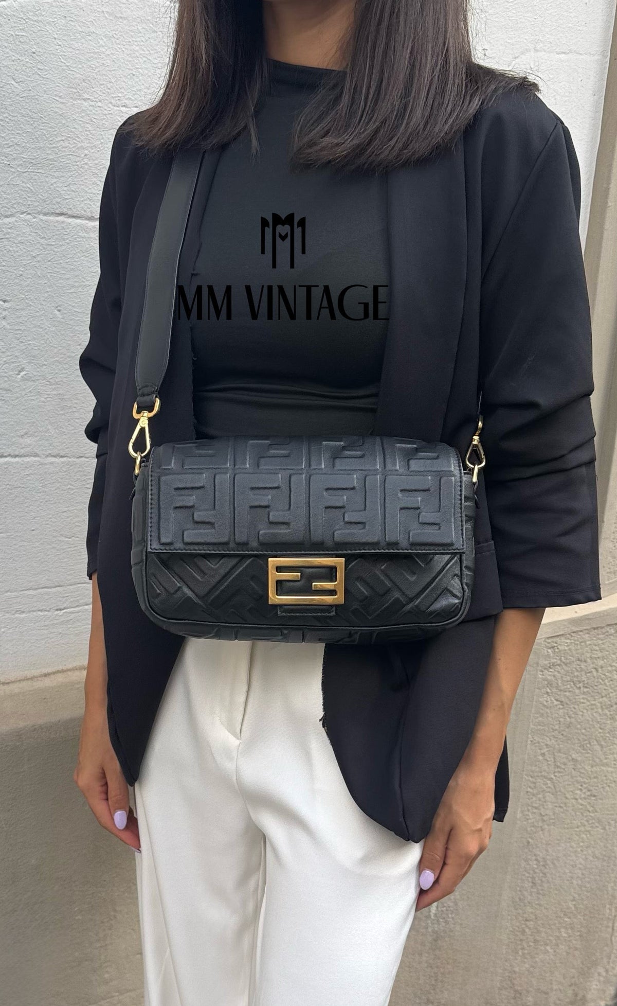 Borsa Baguette FF Fendi
