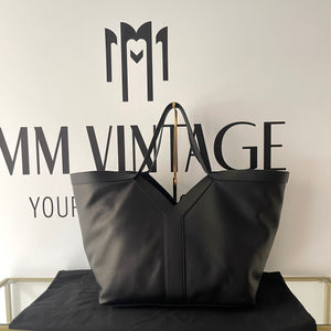 Tote Bag Y maxi in pelle martellata Saint Laurent