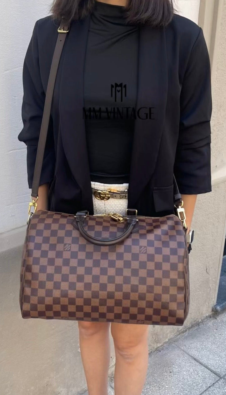 Borsa Speedy Bandoulière 35 Damier Ébène Louis Vuitton