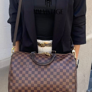 Borsa Speedy Bandoulière 35 Damier Ébène Louis Vuitton