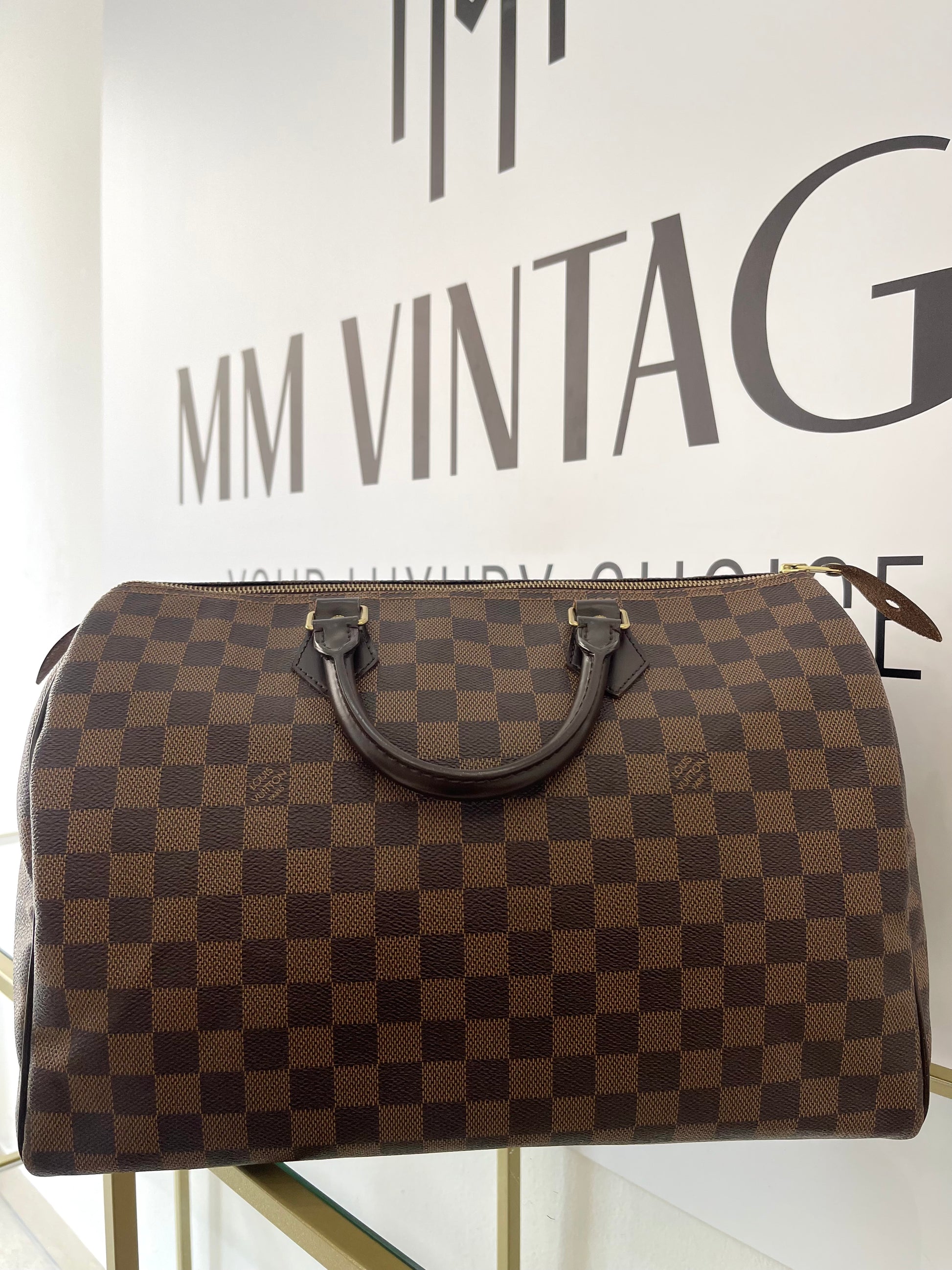 Borsa Speedy 35 Damier Ebène Louis Vuitton
