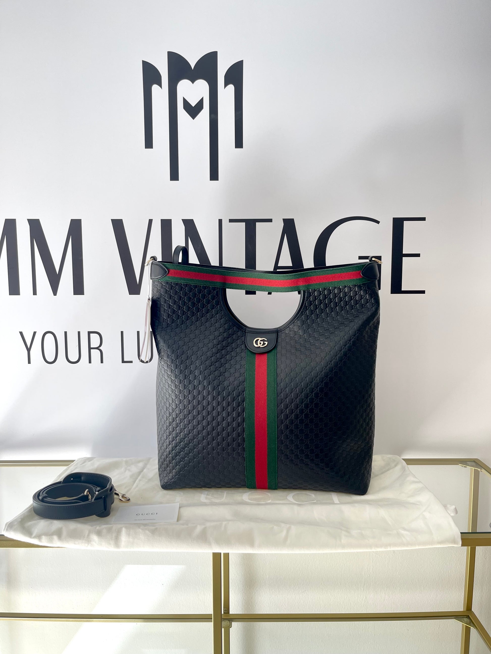 Borsa Shopping Giglio Microguccissima Gucci