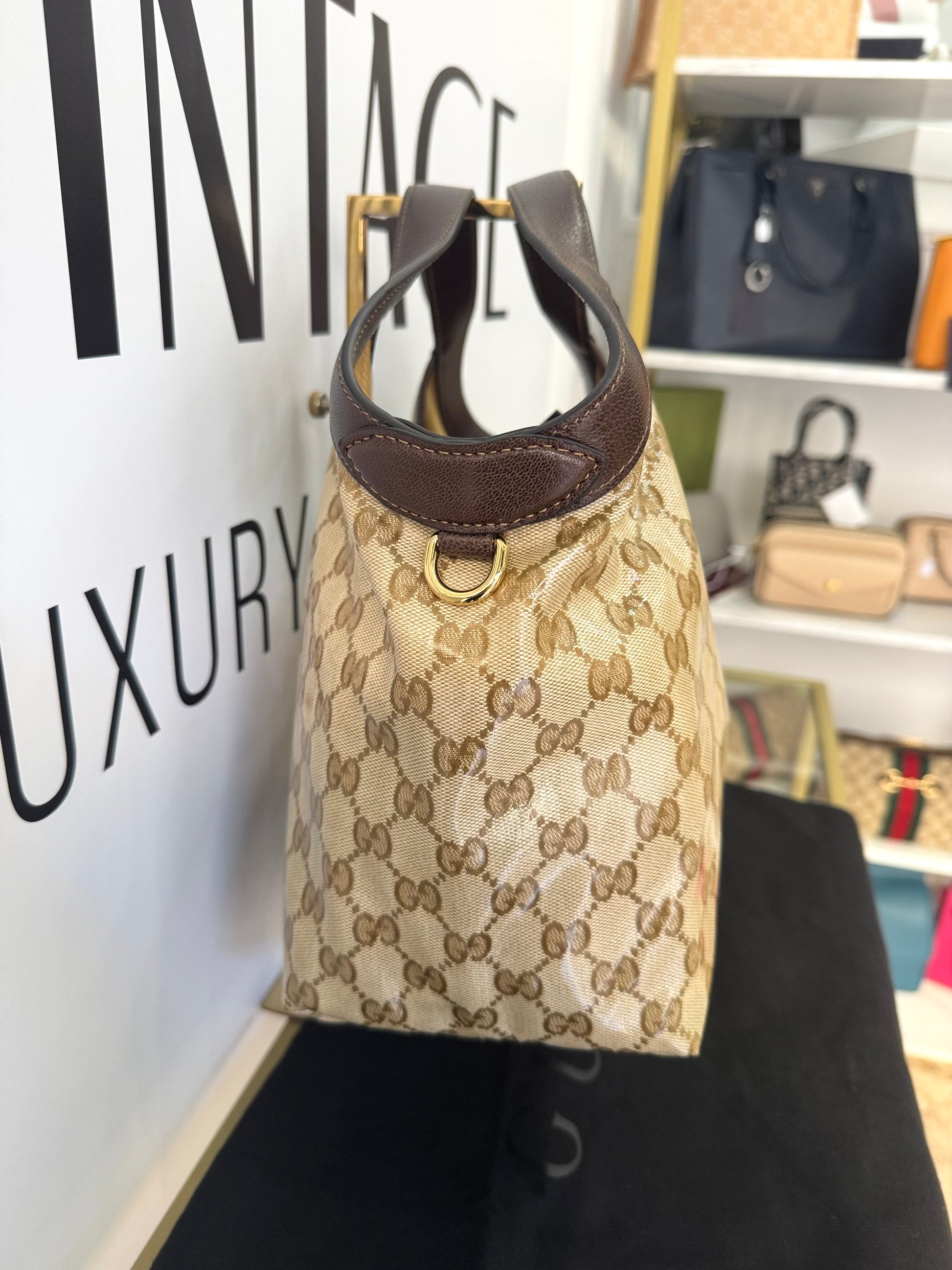 Borsa Shopping Giglio GG Crystal Gucci