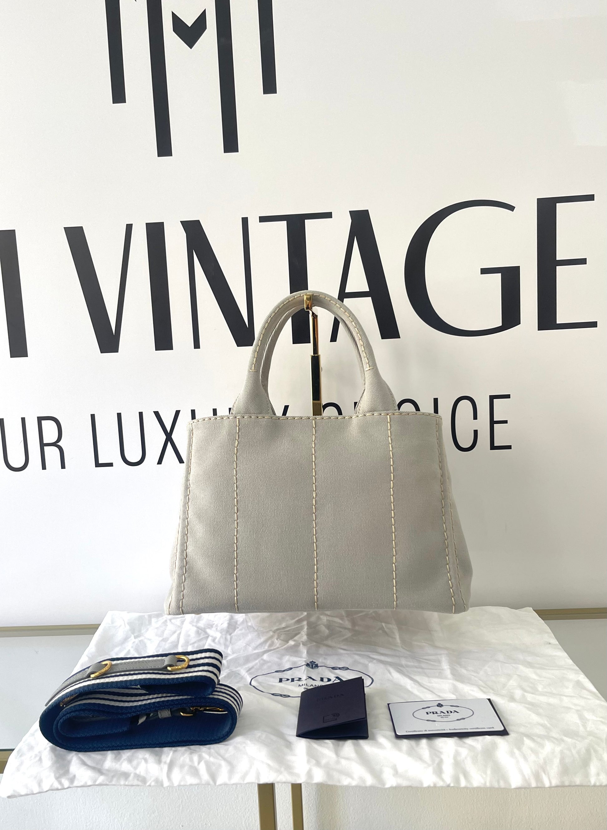 Borsa Shopping Bag Canapa Prada