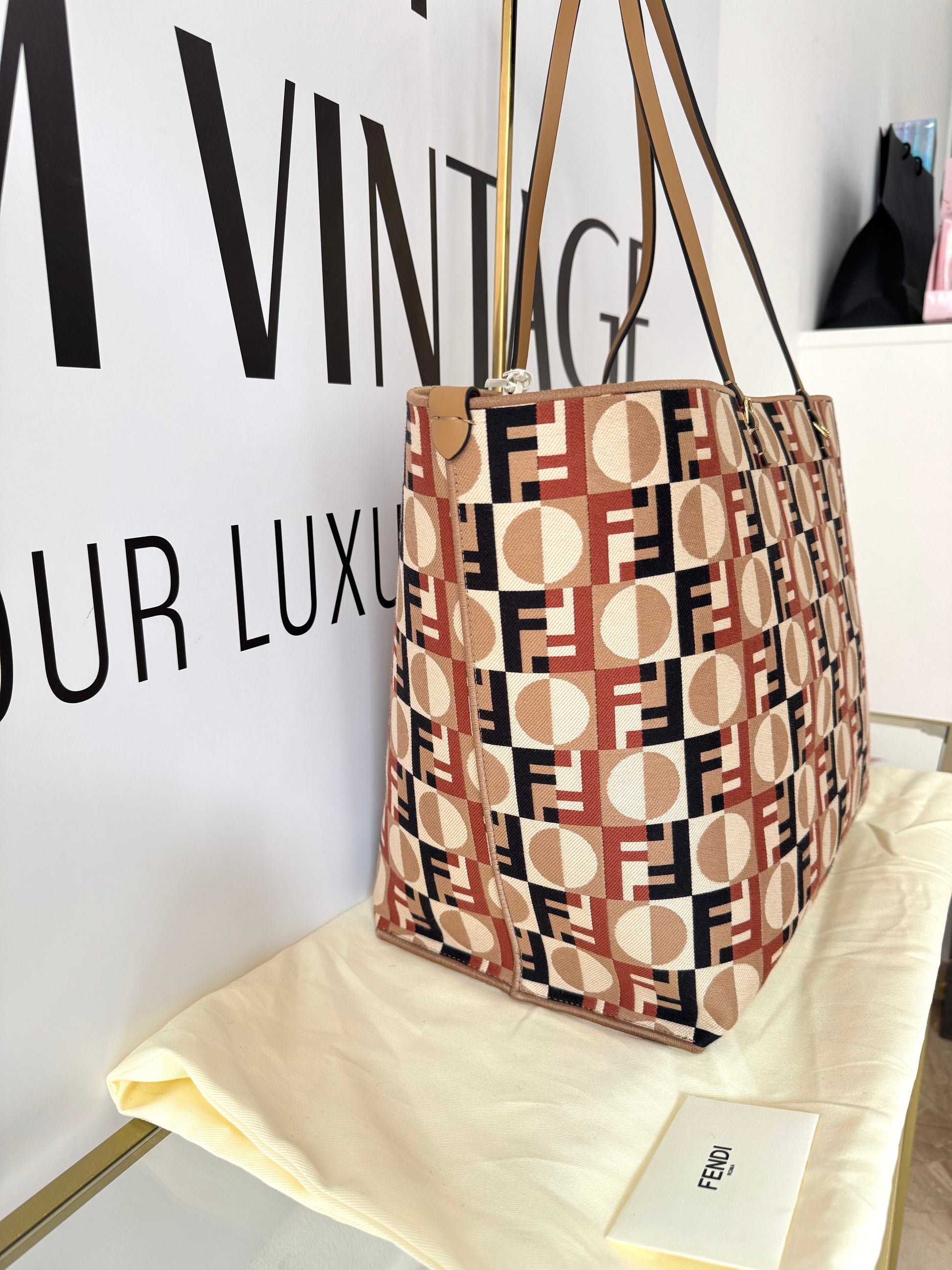 Borsa Shopping Roll Large Reversibile Fendi