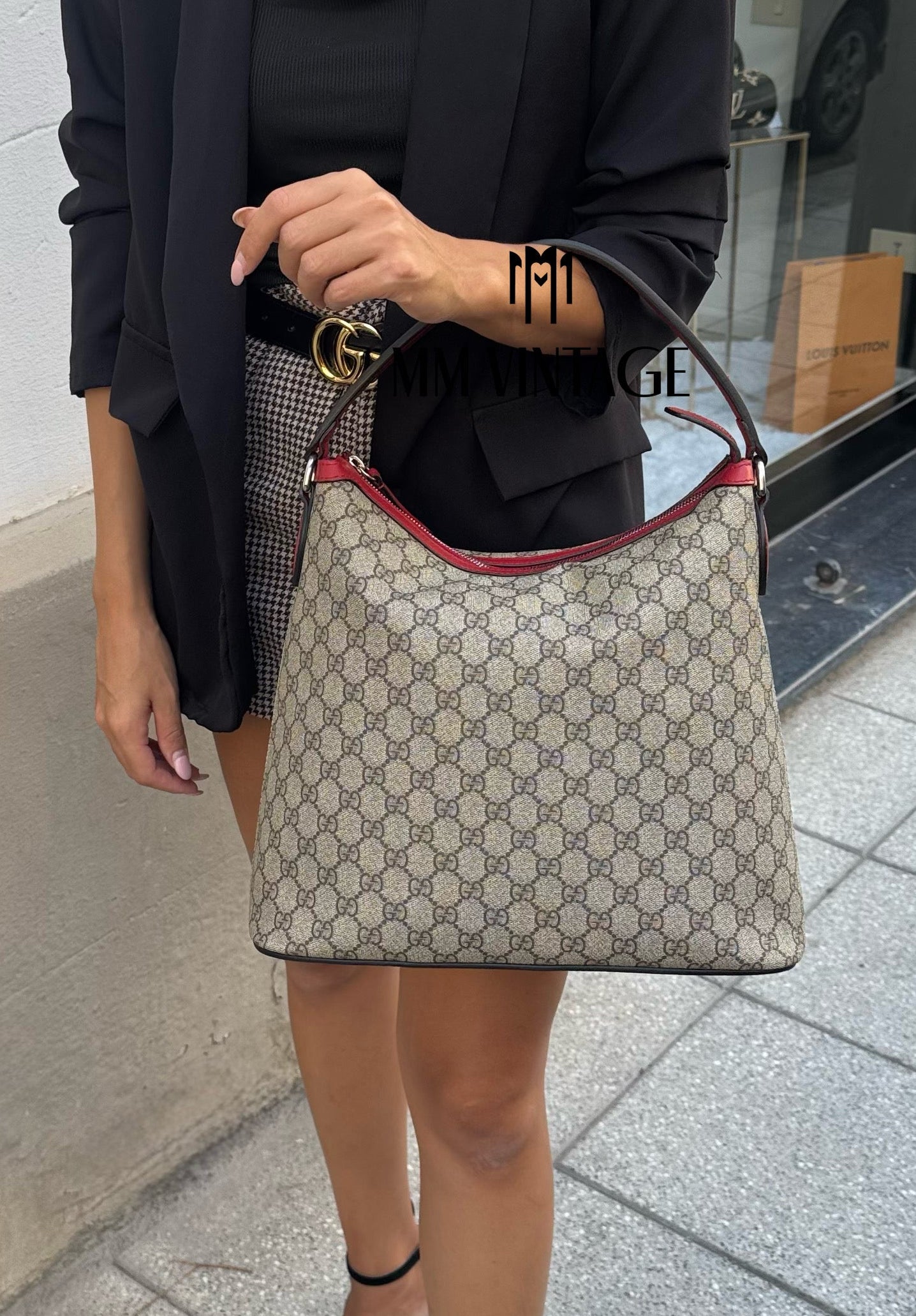 Borsa Hobo Linea A GG Supreme Gucci