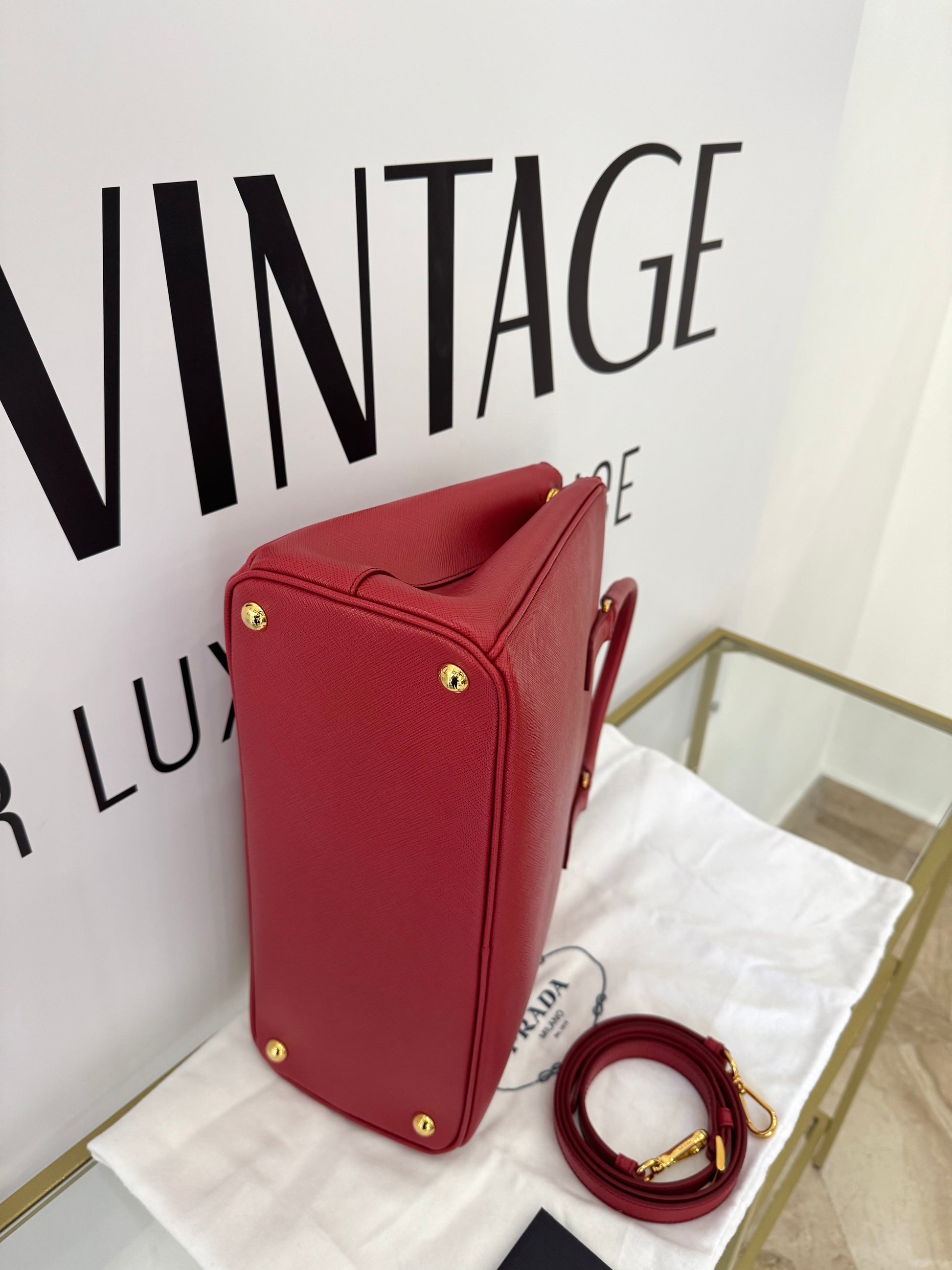 Borsa Galleria Large in Saffiano Prada