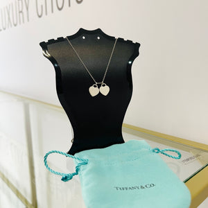 Girocollo cuori mini smaltato verde Tiffany