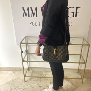 Borsa Jackie 1961 Denim Nero Gucci