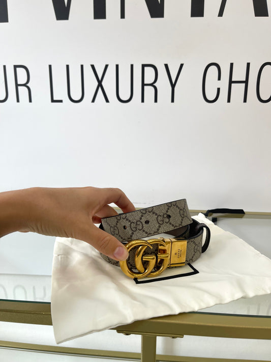 Cintura reversibile GG Marmont Supreme 3 cm Gucci