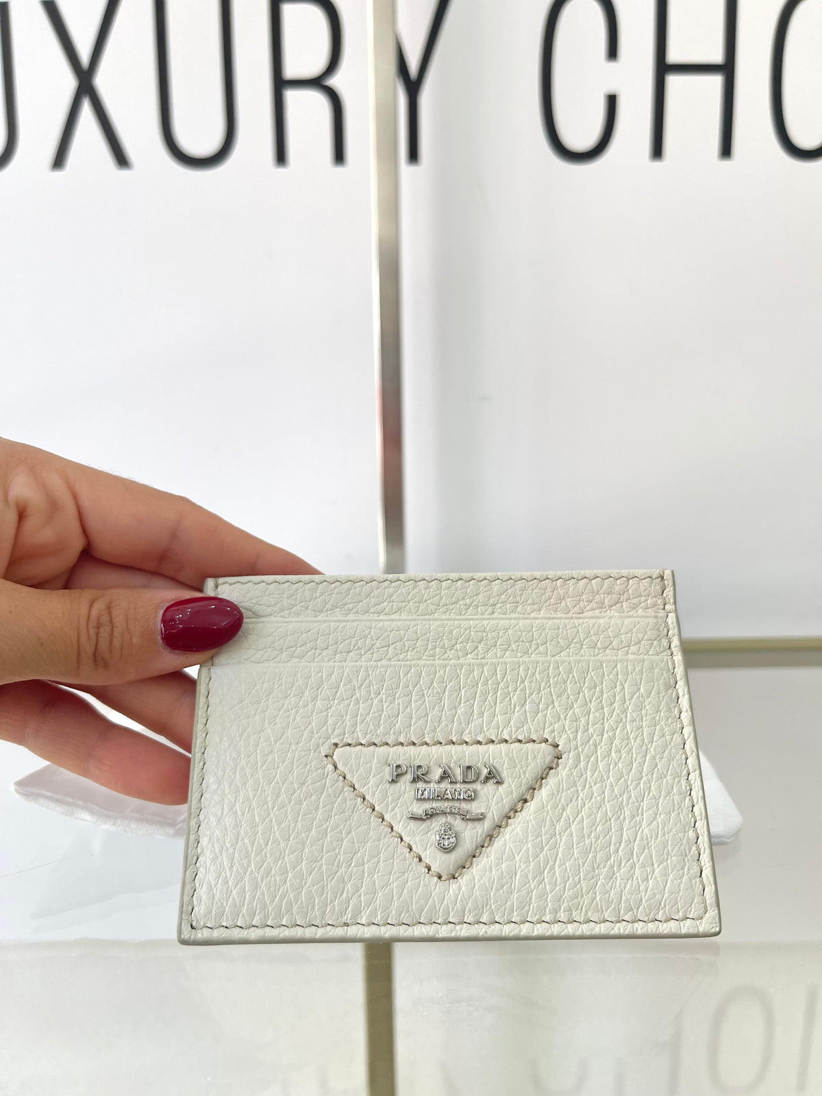 Portacarte in pelle Prada