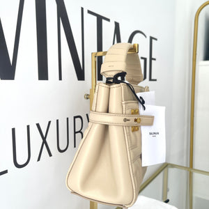 Borsa B-Buzz pelle trapuntata 22 Beige Balmain