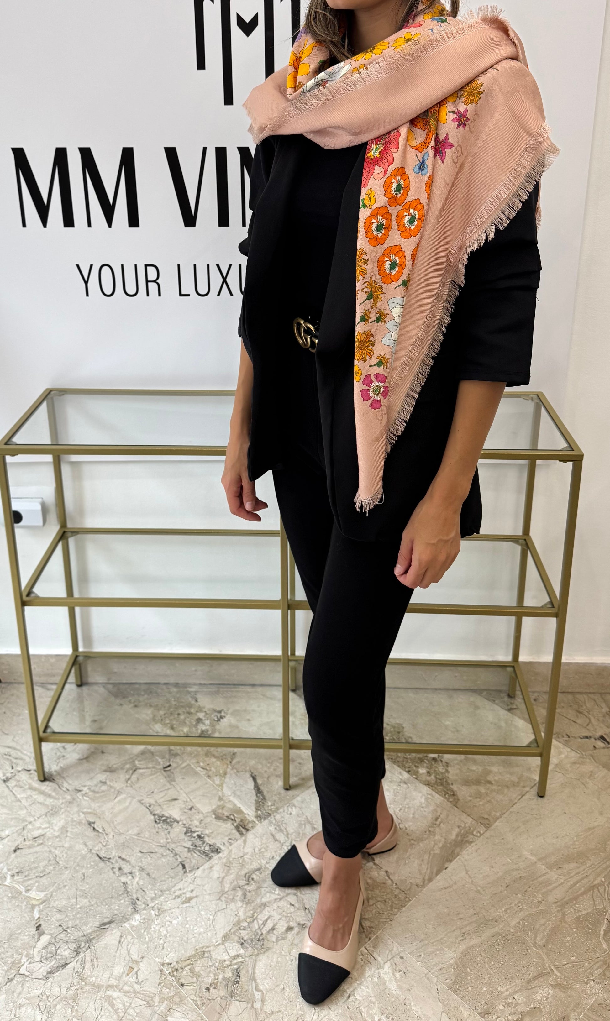 Foulard stampa Floreale Gucci