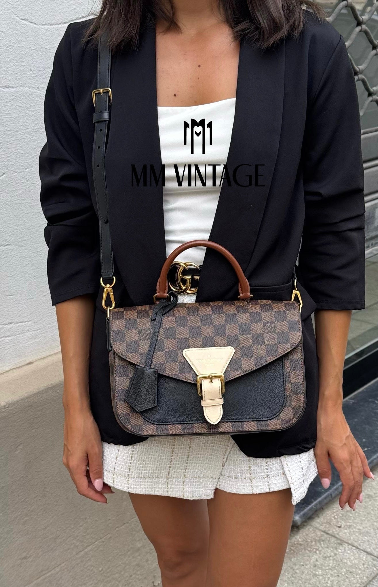 Borsa Beaumarchais Damier Ebène Louis Vuitton