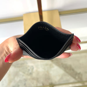 Portacarte in Saffiano nero Prada