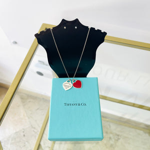 Girocollo Cuori Small smaltato rosso Tiffany