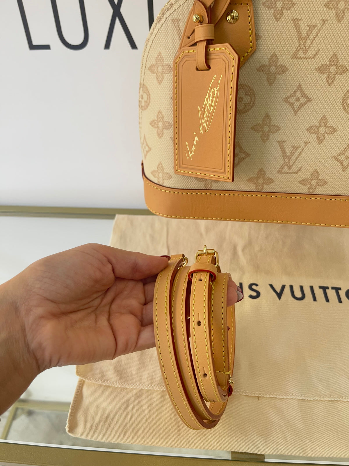 Borsa Alma BB Monogram Origine Lin Limited Edition Louis Vuitton