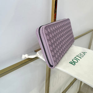 Portafoglio con zip viola Bottega Veneta