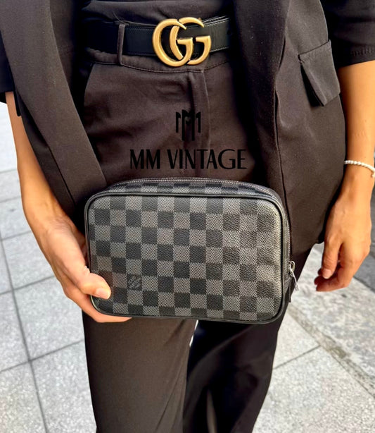 Trousse Toilette PM Damien Graphite Louis Vuitton