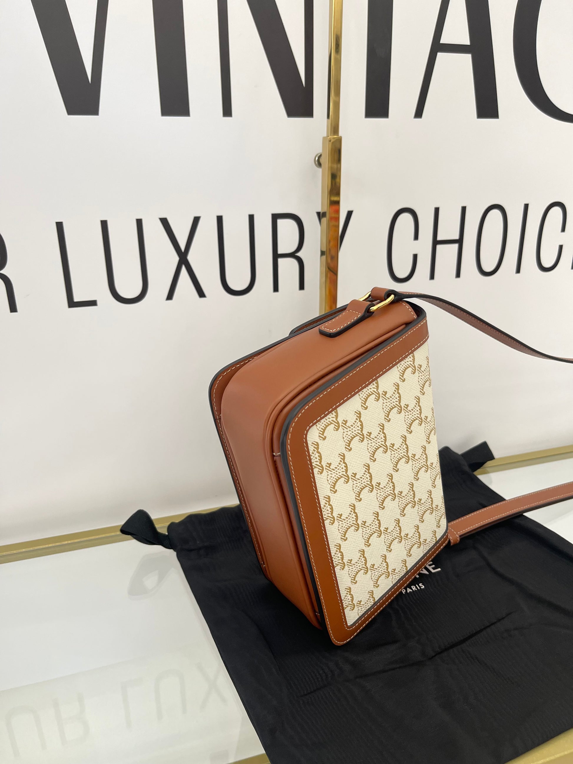 Borsa Teen Triomphe in tela Triomphe Celine