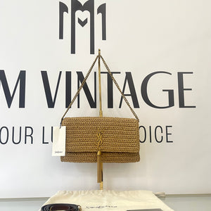 Borsa Kate 99 in rafia con nappina Saint Laurent