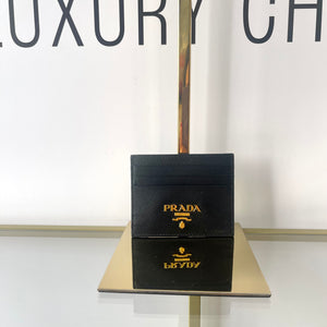 Portacarte in Saffiano Prada nero